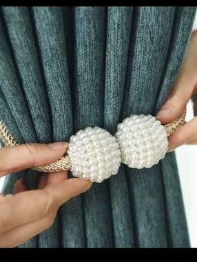 Premium 2PCS Magnetic Curtain Tiebacks Convenient Drape Tie Gold